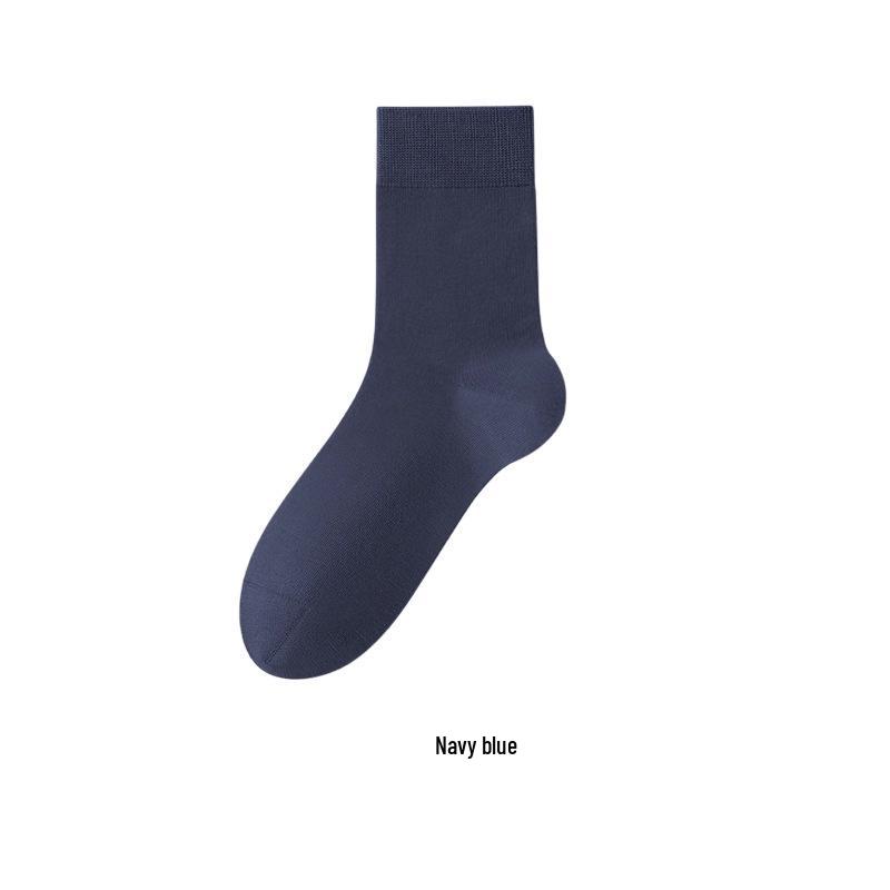 

10A Antibacterial Men s Mid-Calf Pure Cotton Socks - Odor-Resistant, Sweat-Absorbent, Perfect for Autumn and Winter 100% Pure Cotton Mid-Calf темно-синього кольору