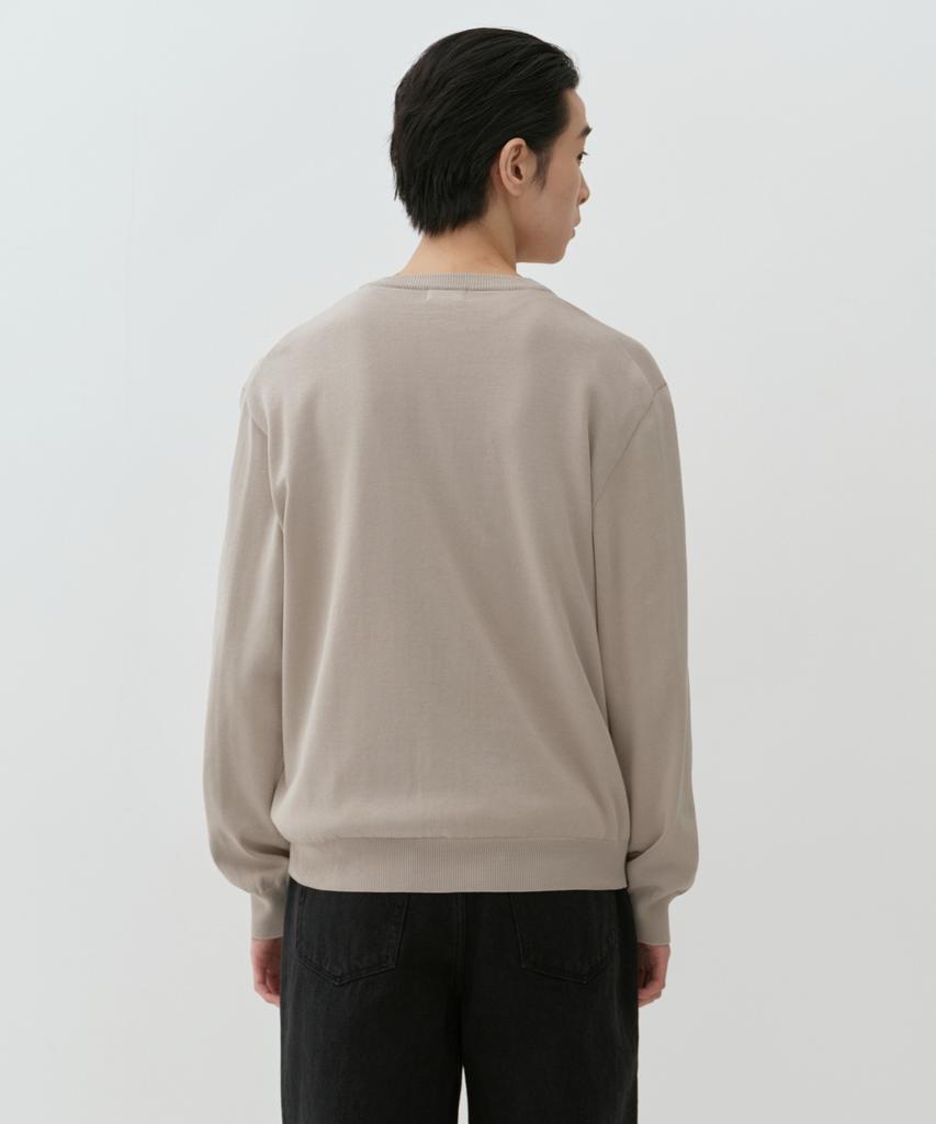 Musinsa Standard Washable Supima Cotton Round Neck Cardigan [Dusty Cream]