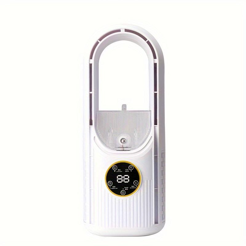1pc Bladeless Fan With Mist Spray Summer Home Desktop USB Cooling Fan Humidifying Cool Breeze Air Conditioner Fan