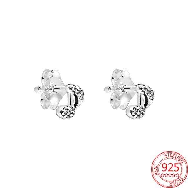 Sale Stylish Jewelry Sterling Color Multiple Styles Zircon Stone Earrings Girl Daily Wear Dating Sleek Simple Earrings Birthday Voguish