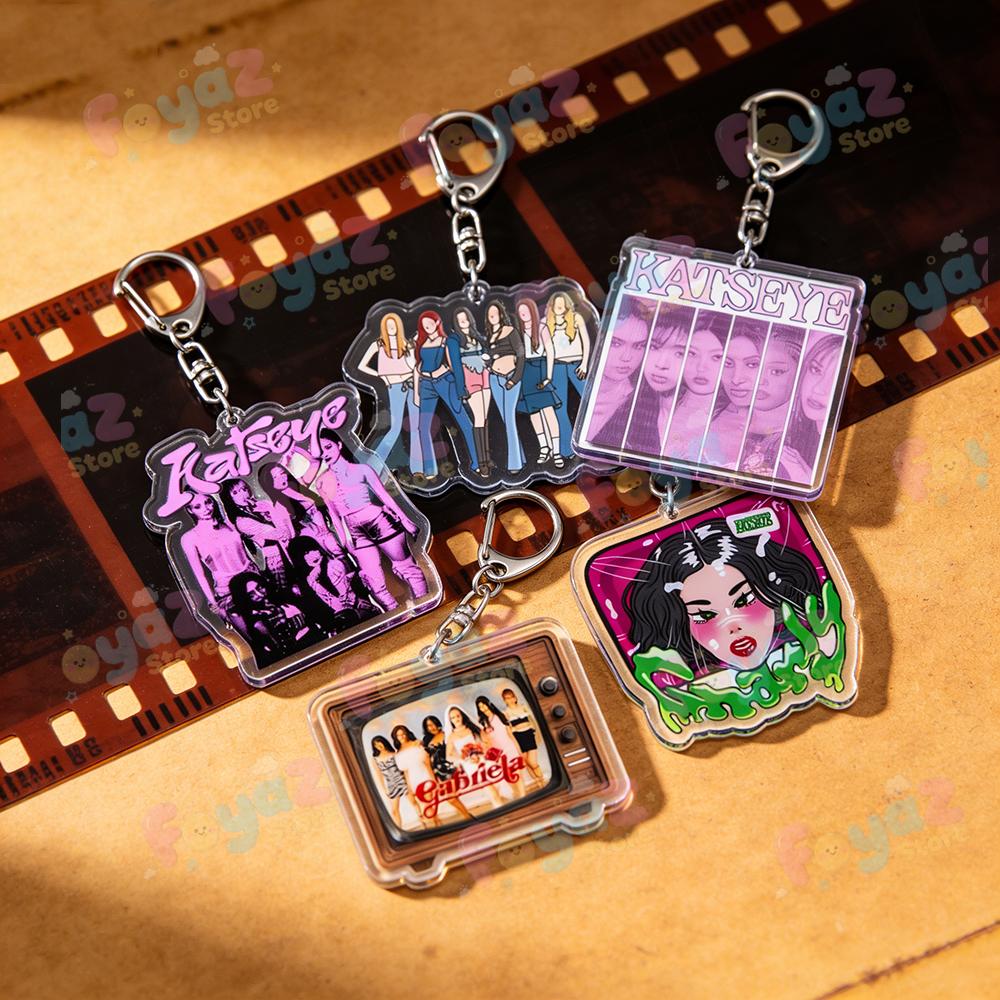Fashion K-pop Katseye Sis Keychain Accessories Bag Softisstrong Megan Manon Keyrings Jewelry Gifts for Friends