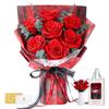 Preserved 7 Vase Never Marriage Popular for Present Flowers, Red, Roses, Scented, Included, Withers, Mother's Day, Proposal, Anniversary, Women,