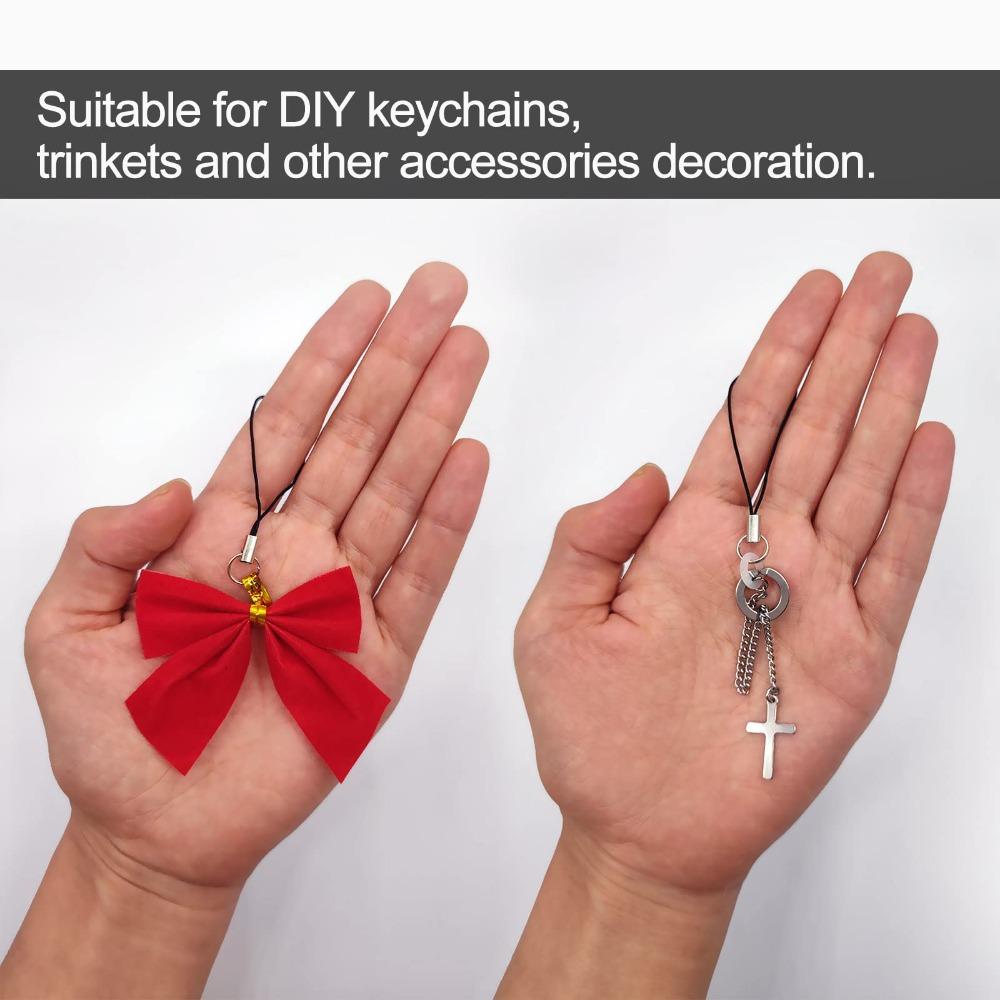 100 Stück Handy Spaltring Riemen Abnehmbarer Ring Riemen Handy Anhänger Kordeln Lanyard Dekorationen zum Aufhängen von Anhängern USB-Stick Schmuckzubehör