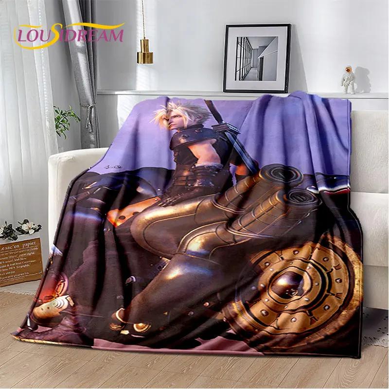 Final Fantasy Series Games Gamer Weiche Plüschdecke, Flanelldecke, Überwurfdecke für Wohnzimmer, Schlafzimmer, Bett, Sofa, Picknick-Abdeckung