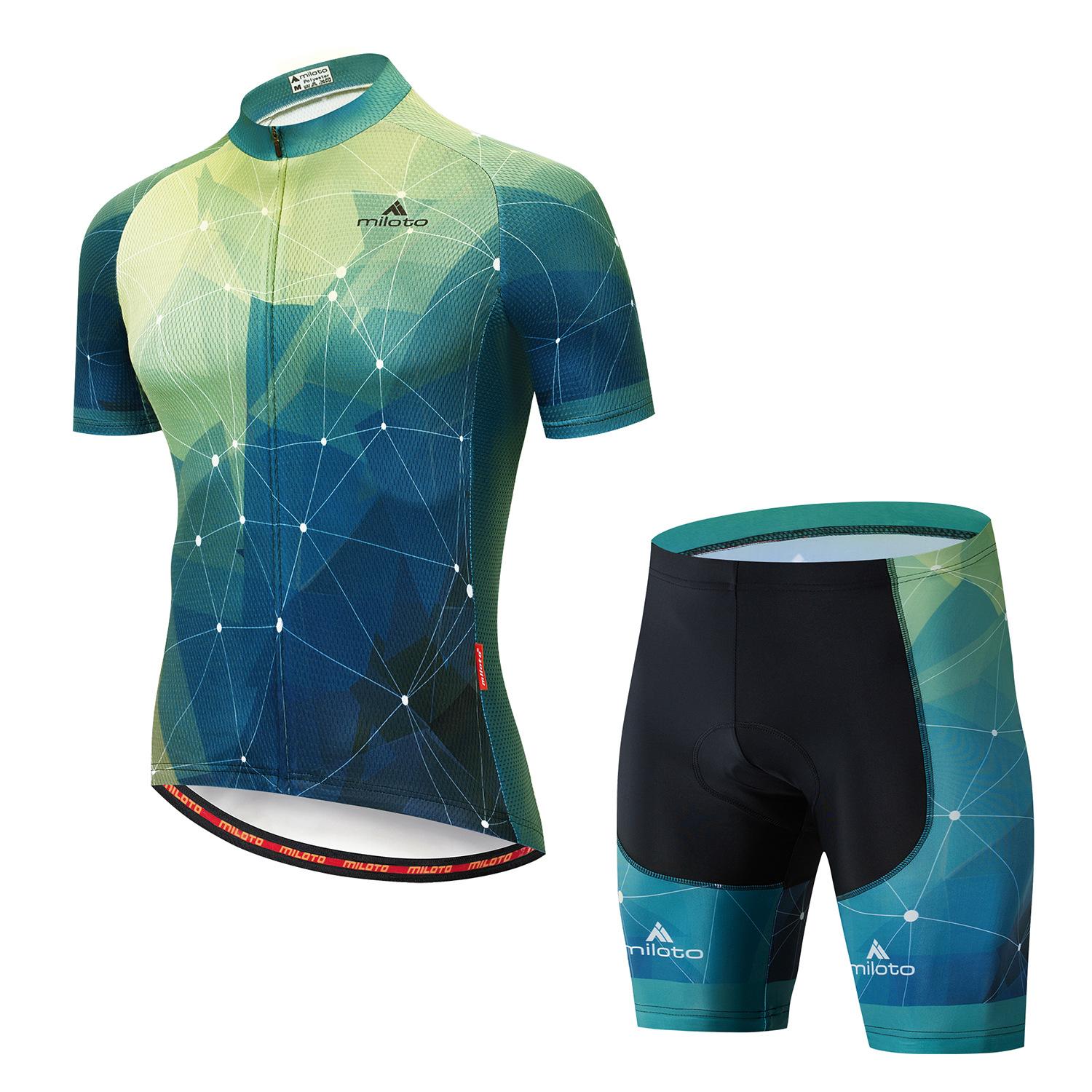 

Cycling Suit Short Sleeve Strap Set, Men s Cycling Suit 2026 Summer Breathable Cycling Suit Set Outdoor Cycling Suit XS
