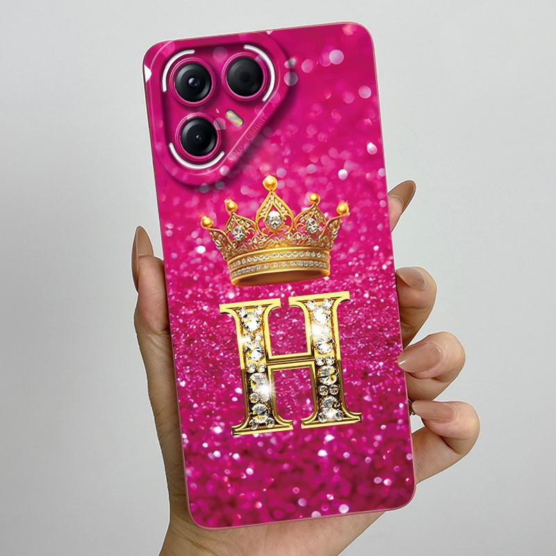 For Tecno Pova 7 Pro Ultra 5G Case Luxury Crown Letter Silicone Soft Phone Case For Tecno Pova7 Pro Ultra Shockproof Back Covers