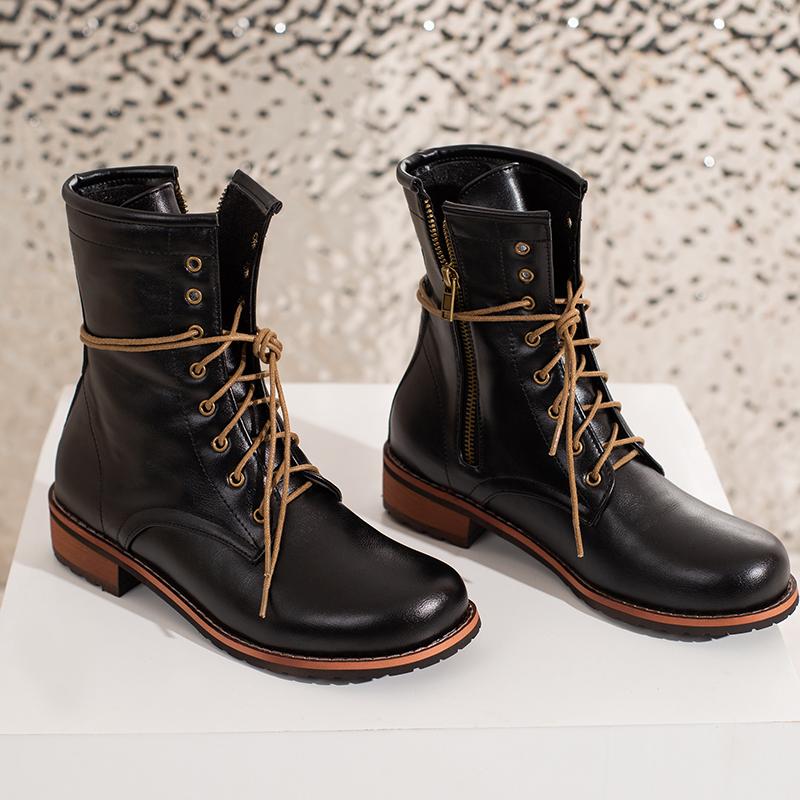 

Роскошные дизайнерские женские ковбойские сапоги в западном стиле, модные ботильоны на толстом каблуке и платформе большого размера, универсальные повседневные ботильоны 48