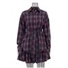 Loose Plaid Long Sleeve Shirt and Half Skirt Set Women's Versatile Turn-down Collar Wide Waist Belt 2026 Spring New