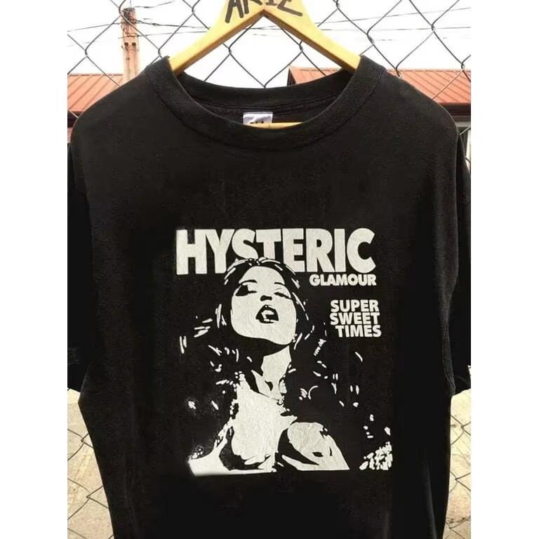 Hysteric Glamour Super Sweet Times TShirt 2026 Summer Unisex Women Vintage Girl Graphic Tee Retro Pop Art Print Casual Top Tshirt