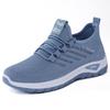 Shoes female couple large size lace-up sneakers soft-soled women's shoes fly-woven breathable casual shoes shallow mouth thick-soled single shoes