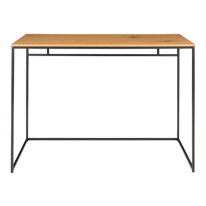 House Nordic Desk Avery Oak and Black 442758