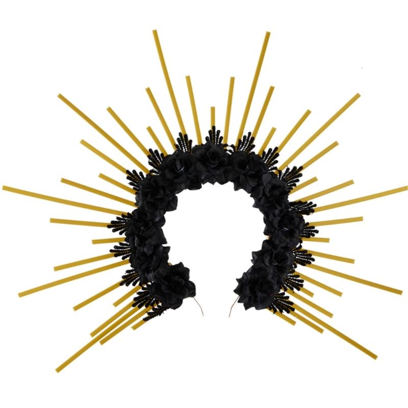 

Flower Crown For Halloween Flower Headbands Bride Floral Headbands Women Floral Garlands Crown Hair Tiaras