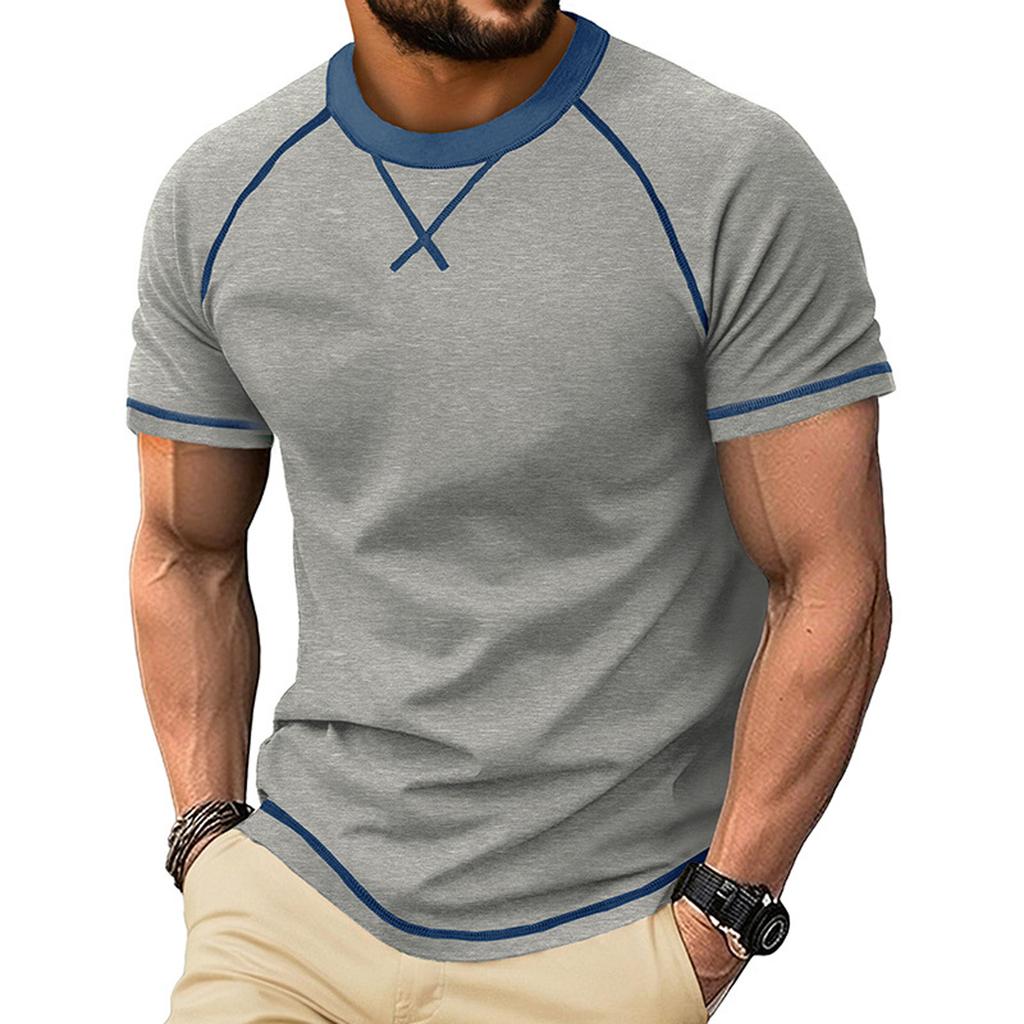 Mens T,Shirt Short Sleeve Cotton Shirts Casual Stylish Crewneck Shirts