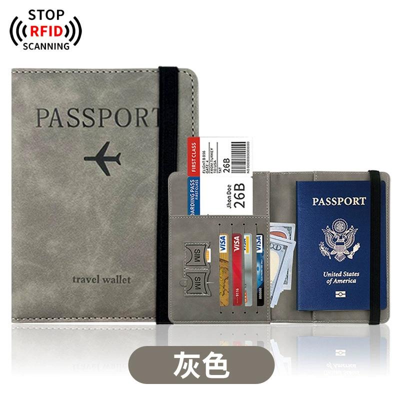 Women Men RFID Vintage Business Passport Covers Holder RFID Blocking Leather Card Case Passport Holder Cover Wallet Travel Accessories