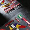 ARA1 For HONDA Reflective Motorcycle Stickers, 3M Safety Warning At Night In the Dark Scooter Helmets