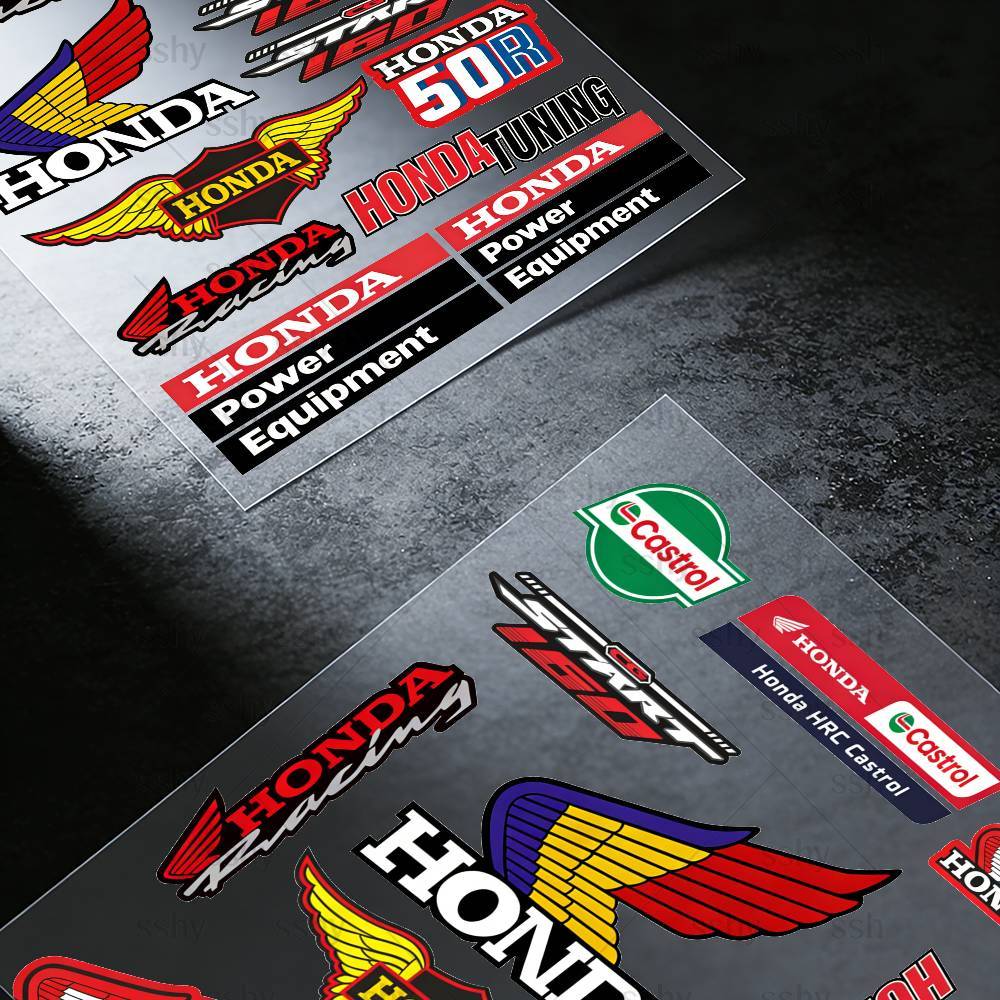 ARA1 For HONDA Reflective Motorcycle Stickers, 3M Safety Warning At Night In the Dark Scooter Helmets