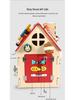 Montessori Wooden Busy House: Educational Cognitive Development Toy for Infants & Toddlers