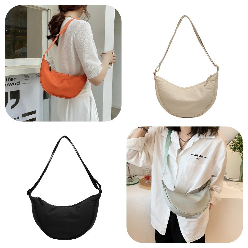 Fashionable Nylon Crossbody Bag For Women Trendy Dumpling Style Lightweight And Compact