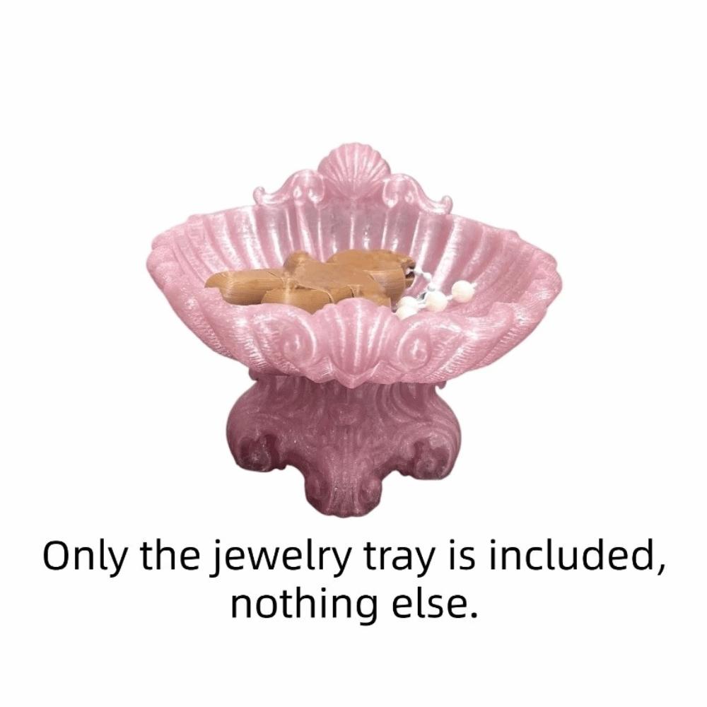 Decorative Sofa-shaped Ring Holder Sweet Shell Shape Jewelry Tray  Home Ornaments Pink Shell