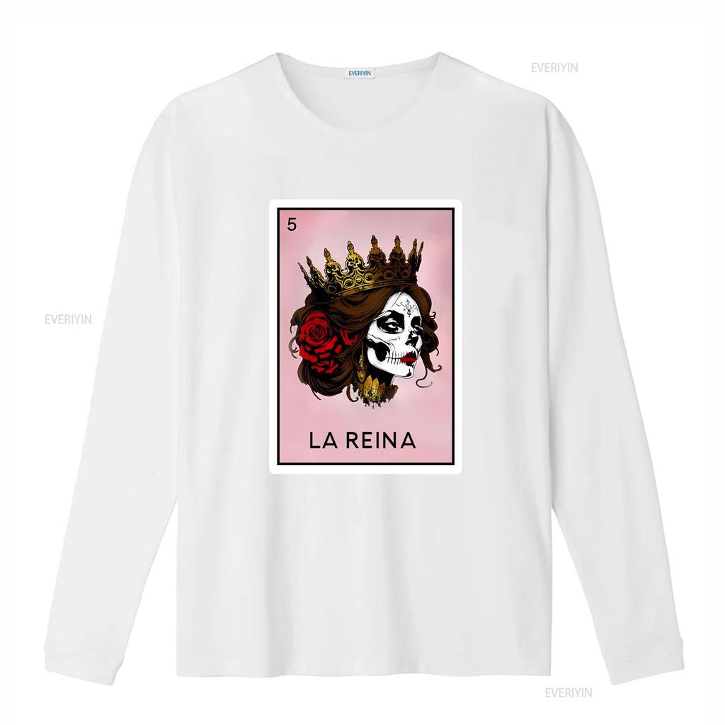 La Reina Loteria T Shirt Mothers Day for Mexican Mom Latina Queen Party Vintage Washed Designer Clothes Fashion Breathable