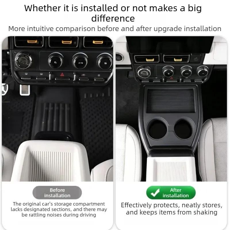 Central Control Front Expansion Storage Box Storage Water Cup Holder Modification Car Accessories For Chery ICAUR V23 2024-2026