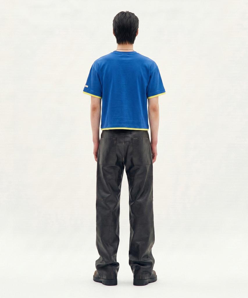 Peuloseseu Layered Crop Tee - Blue