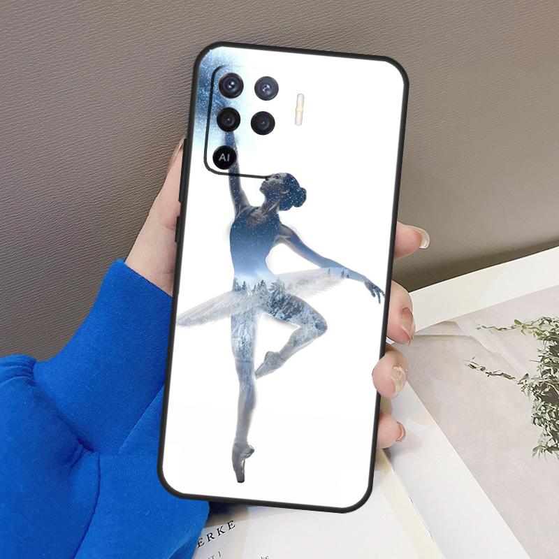 Gymnastics Oil Painting For OPPO Find X3 X5 Pro A9 A5 A31 2020 A15 A16 A52 A72 A1K A83 A91 A54 A74 A94 A53S Case