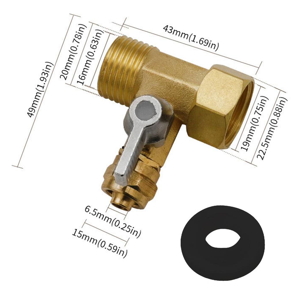 3/8inch Ball Valve Good Sealing No Leakage Faucet Inlet Ball Valve Standard Thread for Home Purifier for Filter