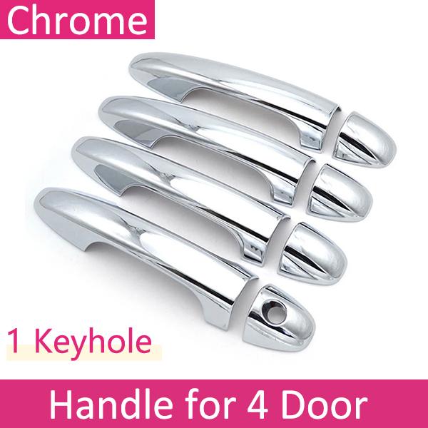

Luxuriou Chrome Smart Door Handle Cover for Toyota Innova MK2 AN140 2015~ Car External Protective Style Accessories Sticker 4Handle 1 Keyhole