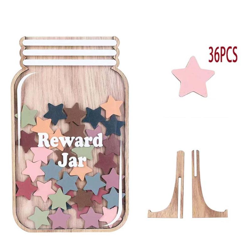 

Flower Positive Behavior Rewards Jar Cartoon Classroom Reward Jar with Tokens Birthday Gift Star