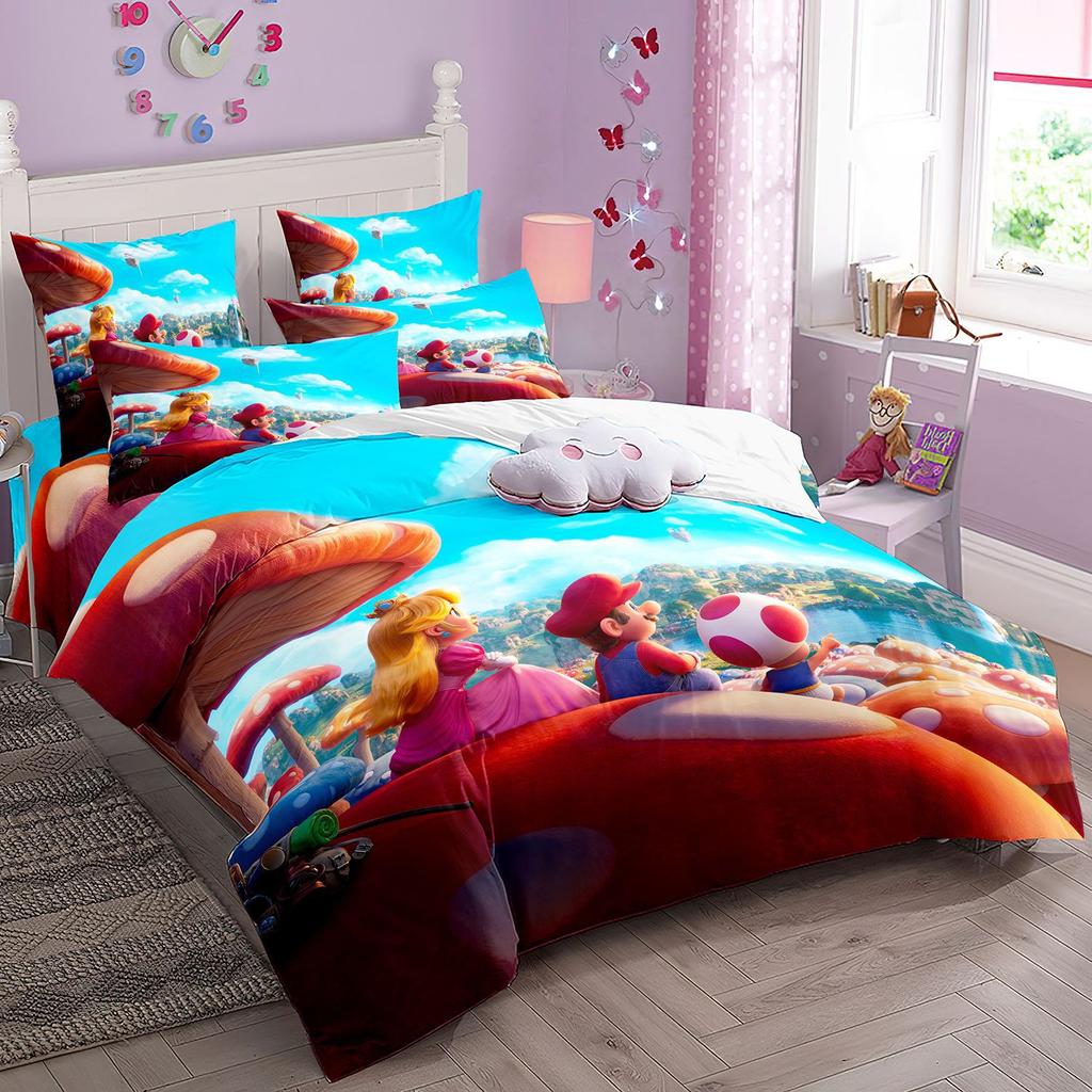 Game 3D Cartoon Printing Duvet Cover Comforter Bedding Set For Youth Girls Boys Gifts, Anime Bedding Set With Pillowcase 75*50Cm