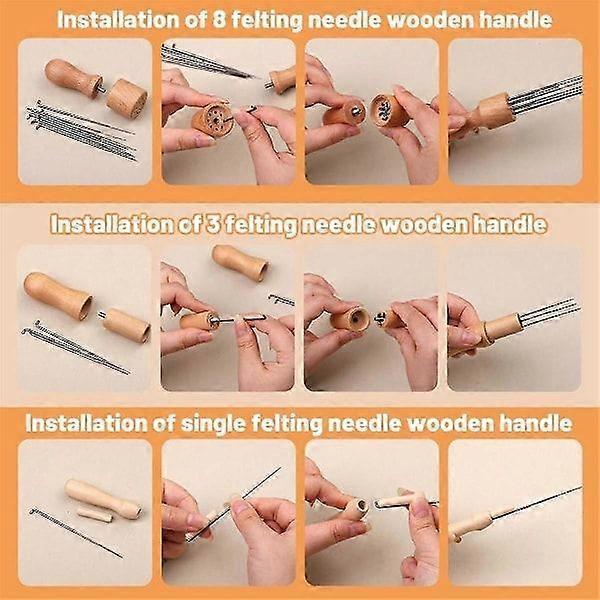 128 pieces needle felting set, 4 sizes needles, needle felting tools wool felting accessories set