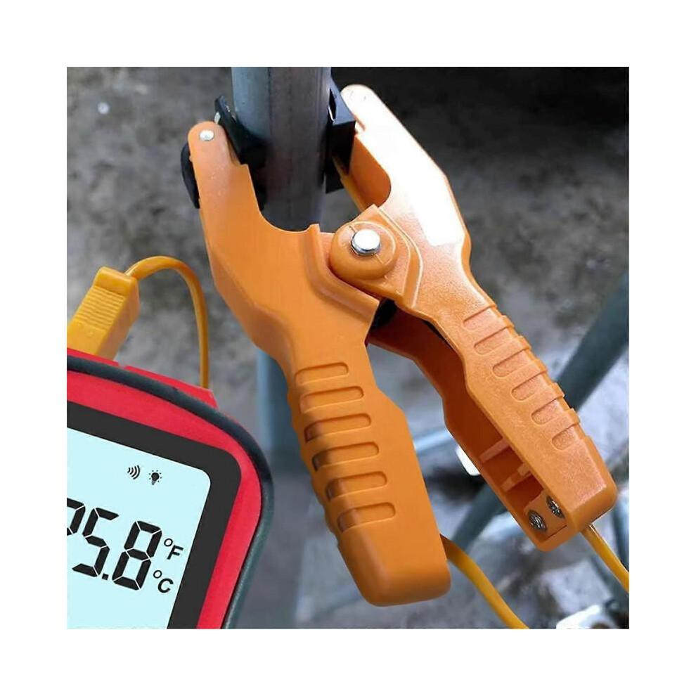 Digitales Thermoelement-Thermometer Typ K, mit 2 Temperaturklemmen und 2 verdrahteten Thermoelement-Sonden