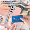 For Samsung Galaxy S24 FE Case RFID Blocking Card Holder Kickstand TPU + PU Leather Phone Back Cover