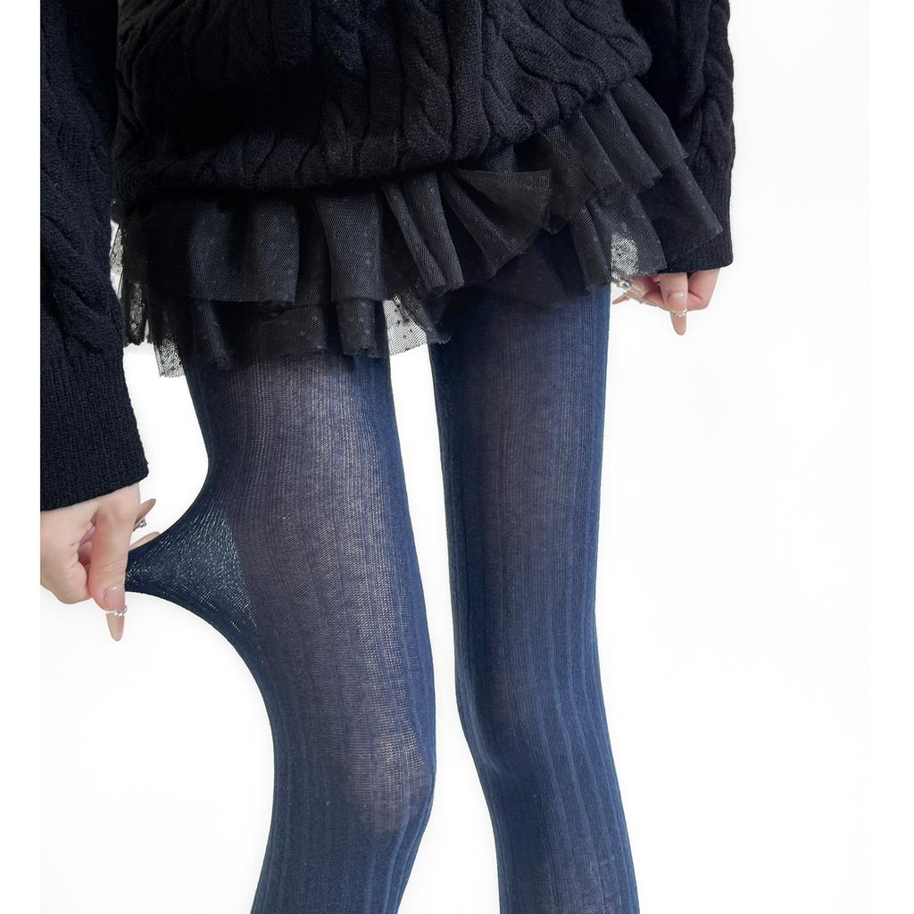 Autumn And Winter Women'S Tights Pantyhose Vertical Pattern Slim Stockings Leggings Sexy Lingerie Thigh High Stockings Pantyhose