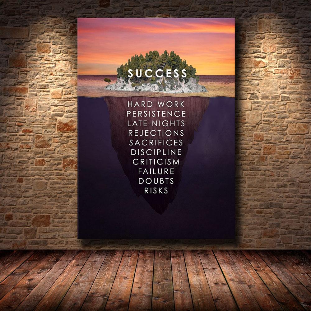 Inspiring Letter Motivational Quote Art Posters and Prints On Canvas Painting Nature Wall Art Picture for Office Gym Home Decor