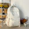 Butterfly Embroidery Backpack Casual Daily Bag Large Capacity School Bag for Students Commuters Minimalist Fashion Design with Tassel Details