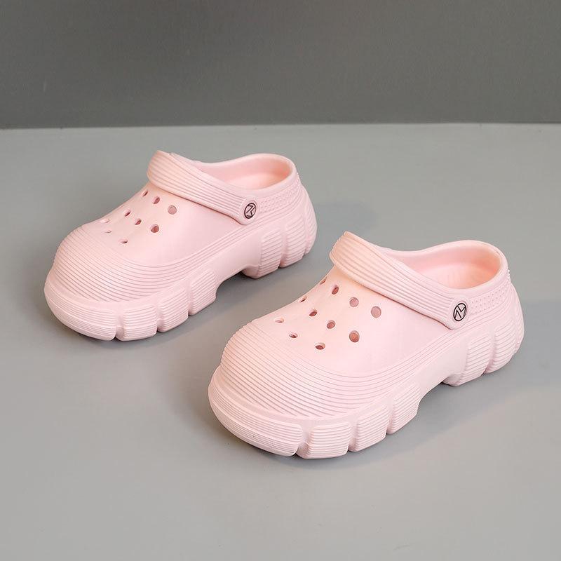 ZB slippers new summer outer wear thick-soled soft-soled two hole shoes increase height
