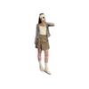Anta Outdoor Series Comfortable Hiking Camping Solid Color Five-Point Shorts Skirt Women Shorts Brown 162426501-1
