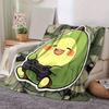 1 Stück Avocadodruck Leichte Flanelldecke, Bequeme und Warme Decke, für Camping Sofa Bett und Couch Büro, Geschenk