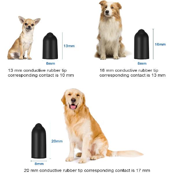 Dog Shock Collar Rubber Tips 12 pcs Training Collar Replacement Silicone Covers Fits Most Brands of Shock Collar (20mm)