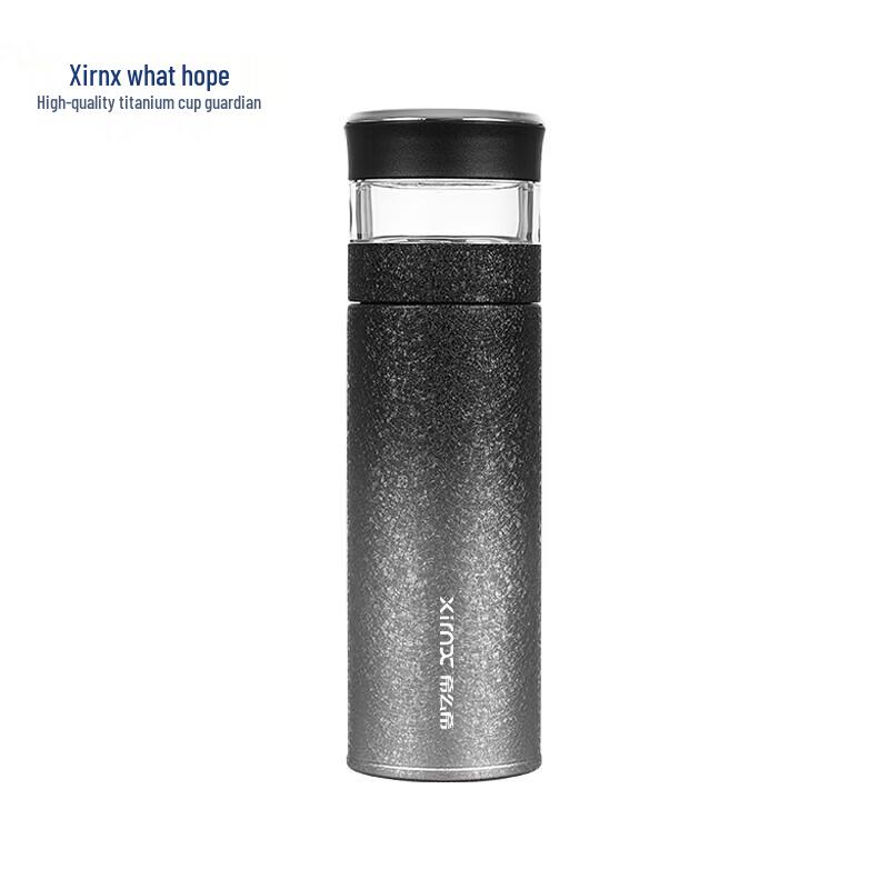XIMX 500ML Pure Titanium Gradient Silver Tea Infuser Bottle