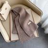 New Autumn and Winter Knitted Scarf Women's Fashion Classic Solid Color Versatile Scarf Simple Korean Version Thickened Warm Small Scarf