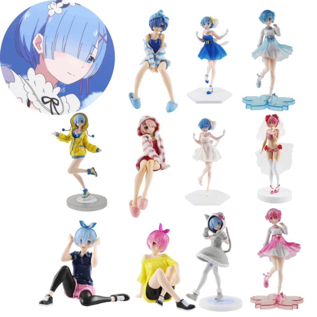 Trendy Rem Ram Handheld Anime Collectible Model Pvc Toy For Fans