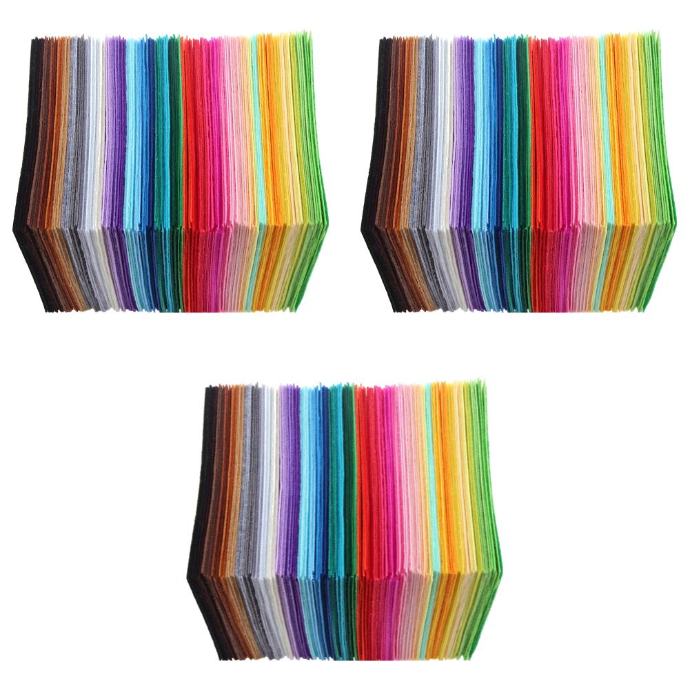 40-240Pcs Colorful Felt Fabric Sheet Squares 1mm Thick Non Woven Fabric Handicraft Durable Handmade Fabrib Sewing DIY Craft