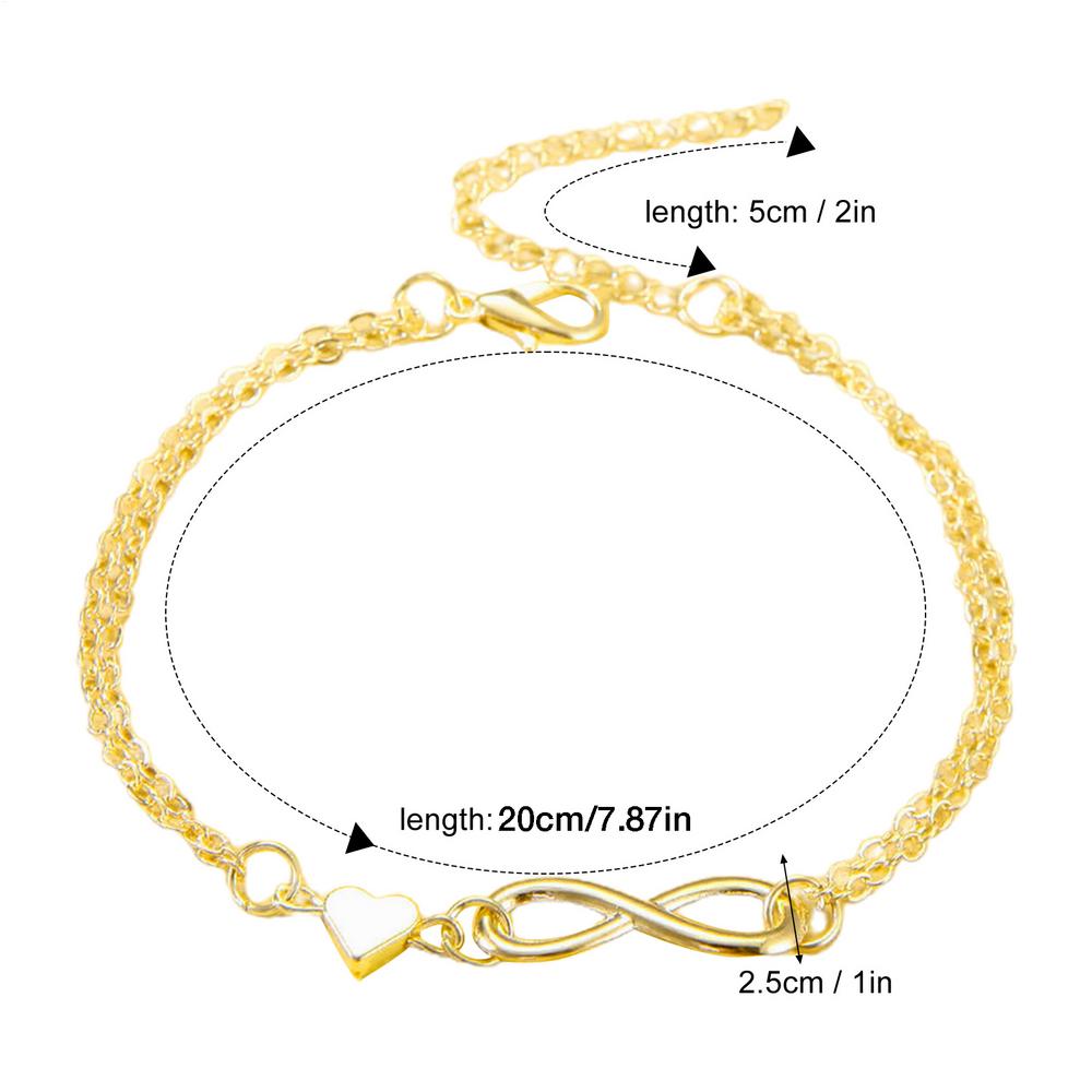 

Love Heart Charm Bracelet Infinity Symbol Jewelry for Women Infinity Heart Jewelry Collection Heart Symbol Charm Link Bracelet