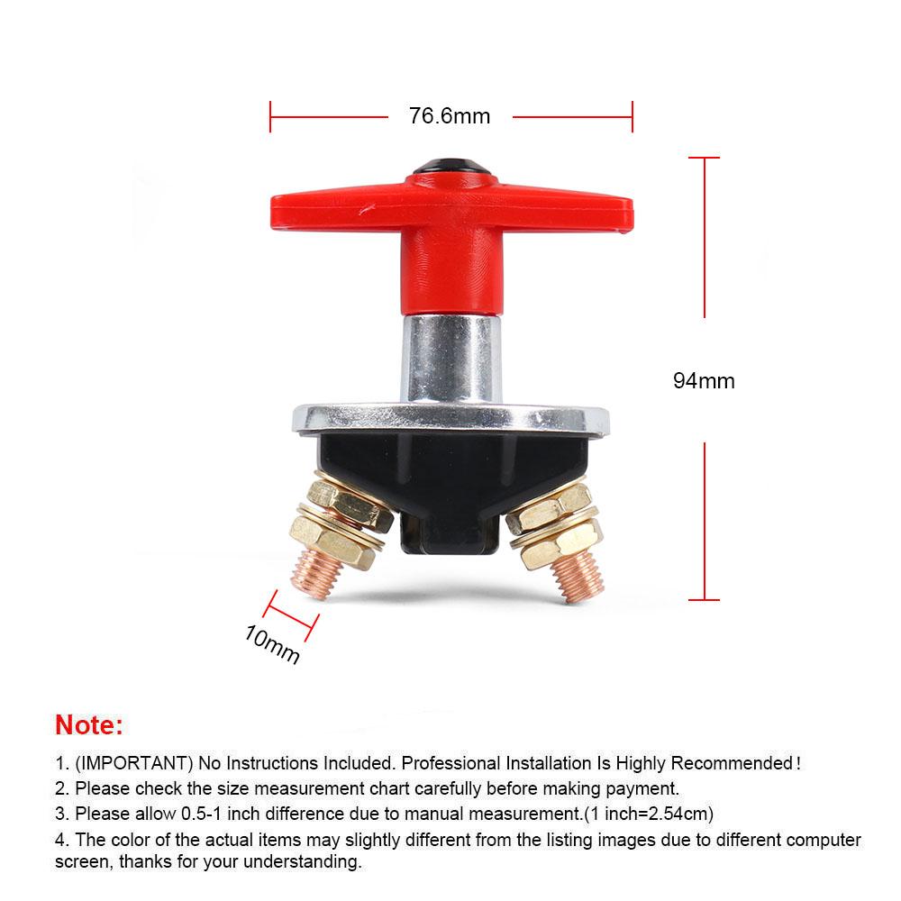 12V-60V 100A-300A Bil Auto RV Marine Båt Batterivelger Isolator Koble fra Rotary Switch Cut