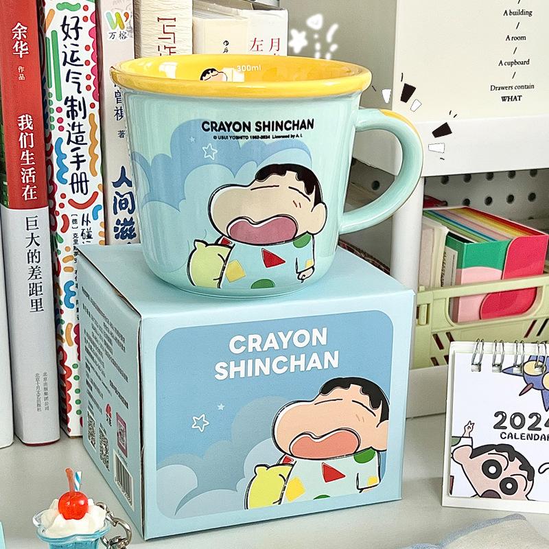 Birthday gifts for girls, girlfriends, souvenirs, cute children's crayons, Shin-chan mugs, practical gift gift boxes