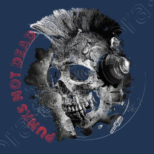 Punks Not Dead Personalized Rock Punk Skull TShirt 100 Cotton ONeck Short Sleeve Summer Casual Mens Tshirt Streetwear S