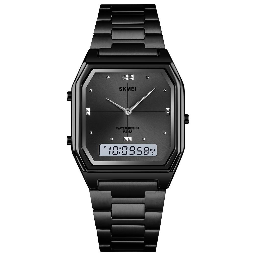 Moment Beauty Men's Watch Multifunctional Sports Waterproof Alarm Clock Electronic Watch Men's Dual Movement Electronic Watch